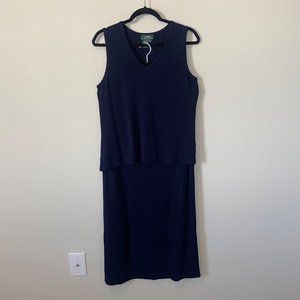 Lauren Ralph Lauren Navy Blue Skirt and Tank Top 2 Piece Set Co-Ord Medium